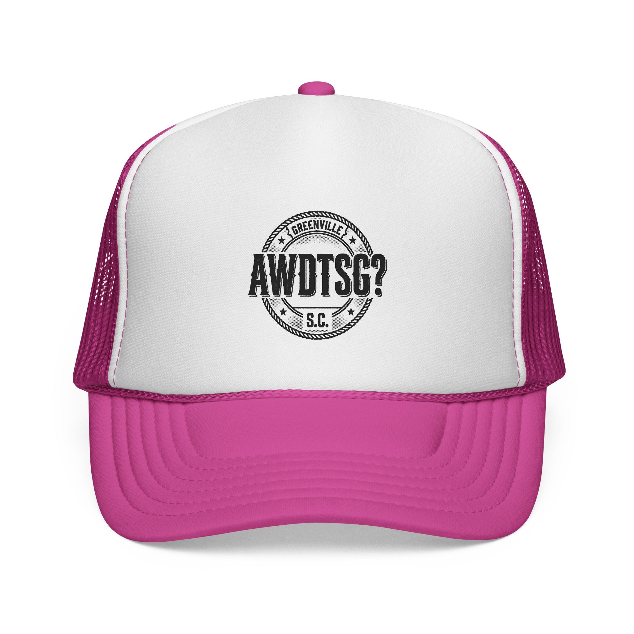 Greenville “AWDTSG?” Trucker Hat – Retro Snapback Mesh Cap | Greenville SC