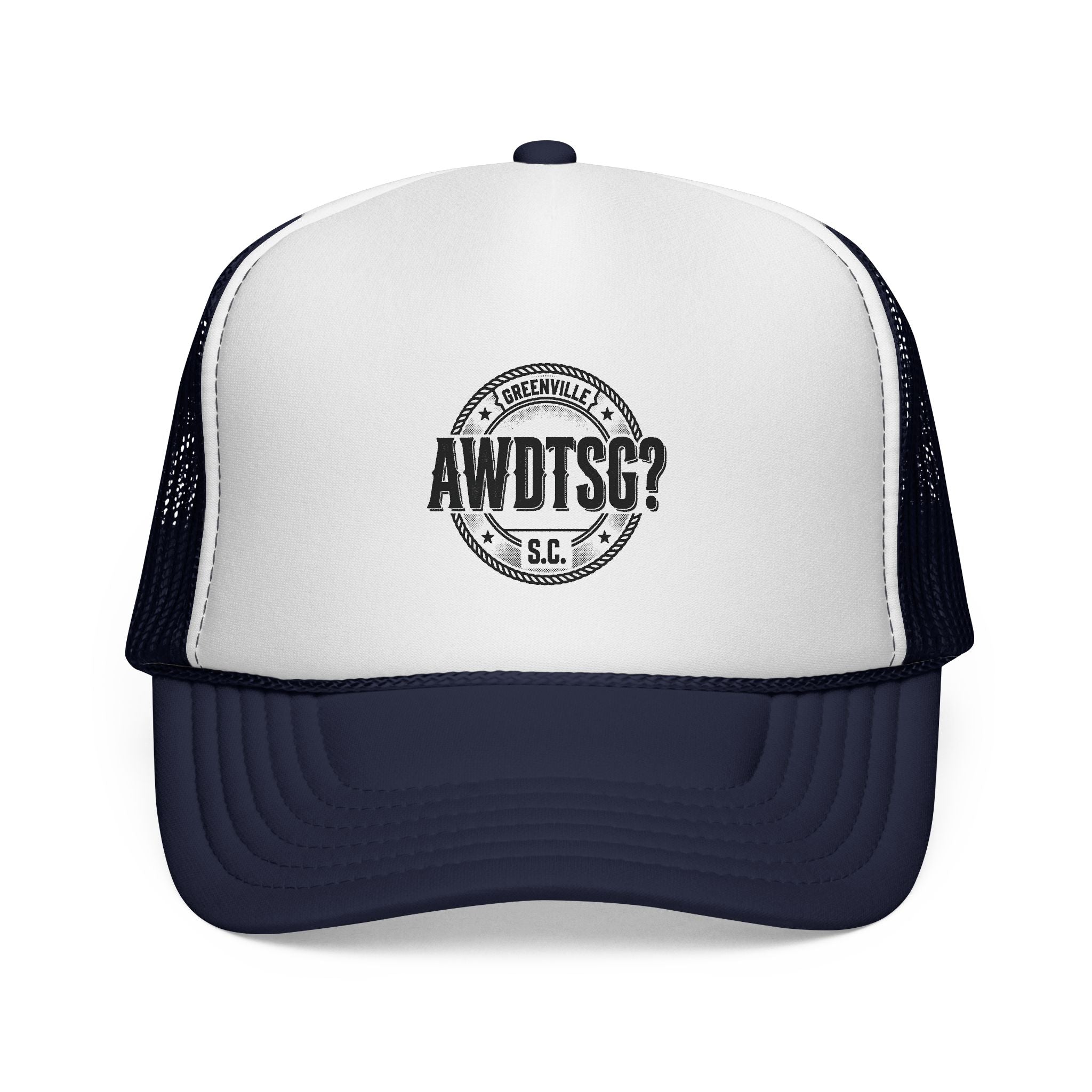 Greenville “AWDTSG?” Trucker Hat – Retro Snapback Mesh Cap | Greenville SC