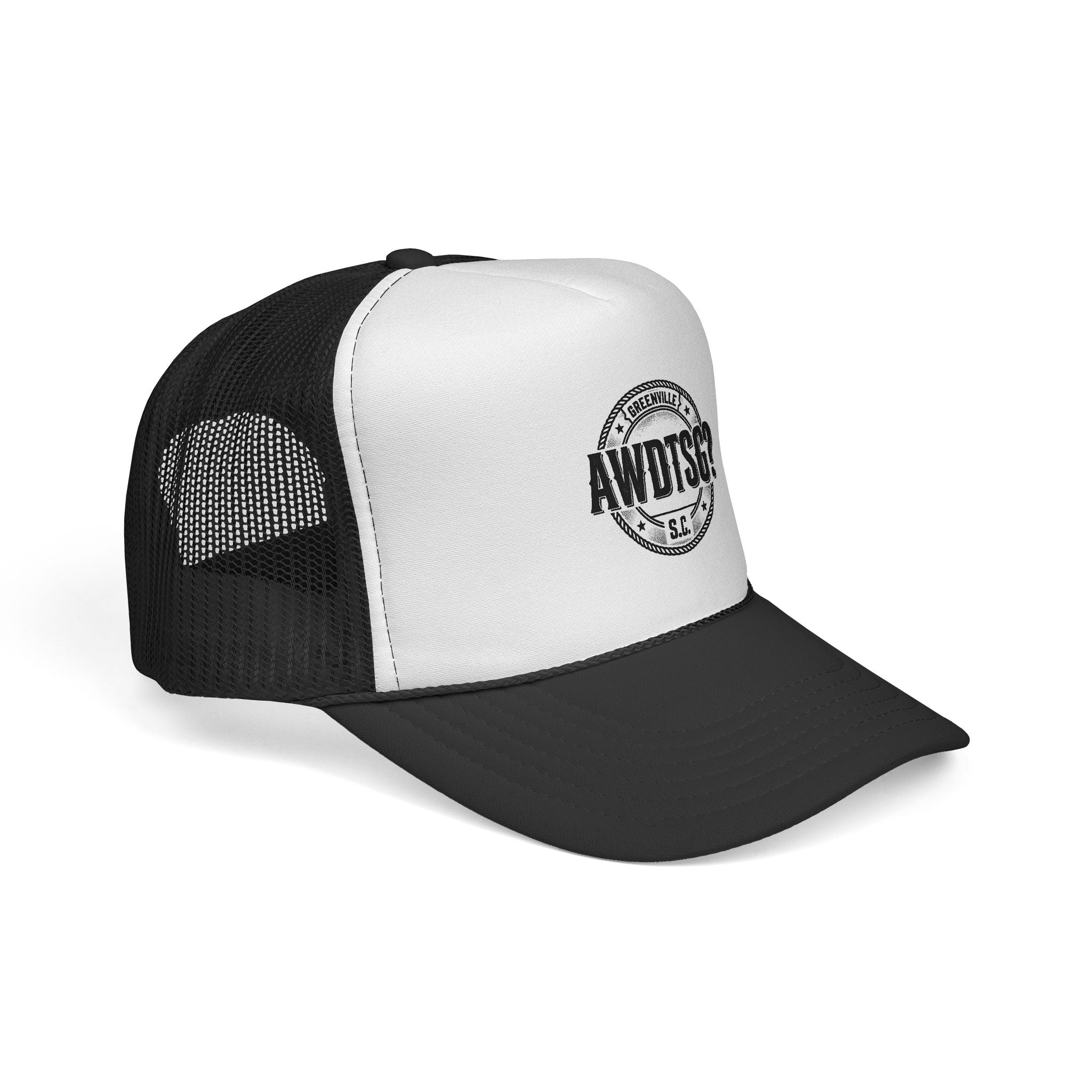 Greenville “AWDTSG?” Trucker Hat – Retro Snapback Mesh Cap | Greenville SC