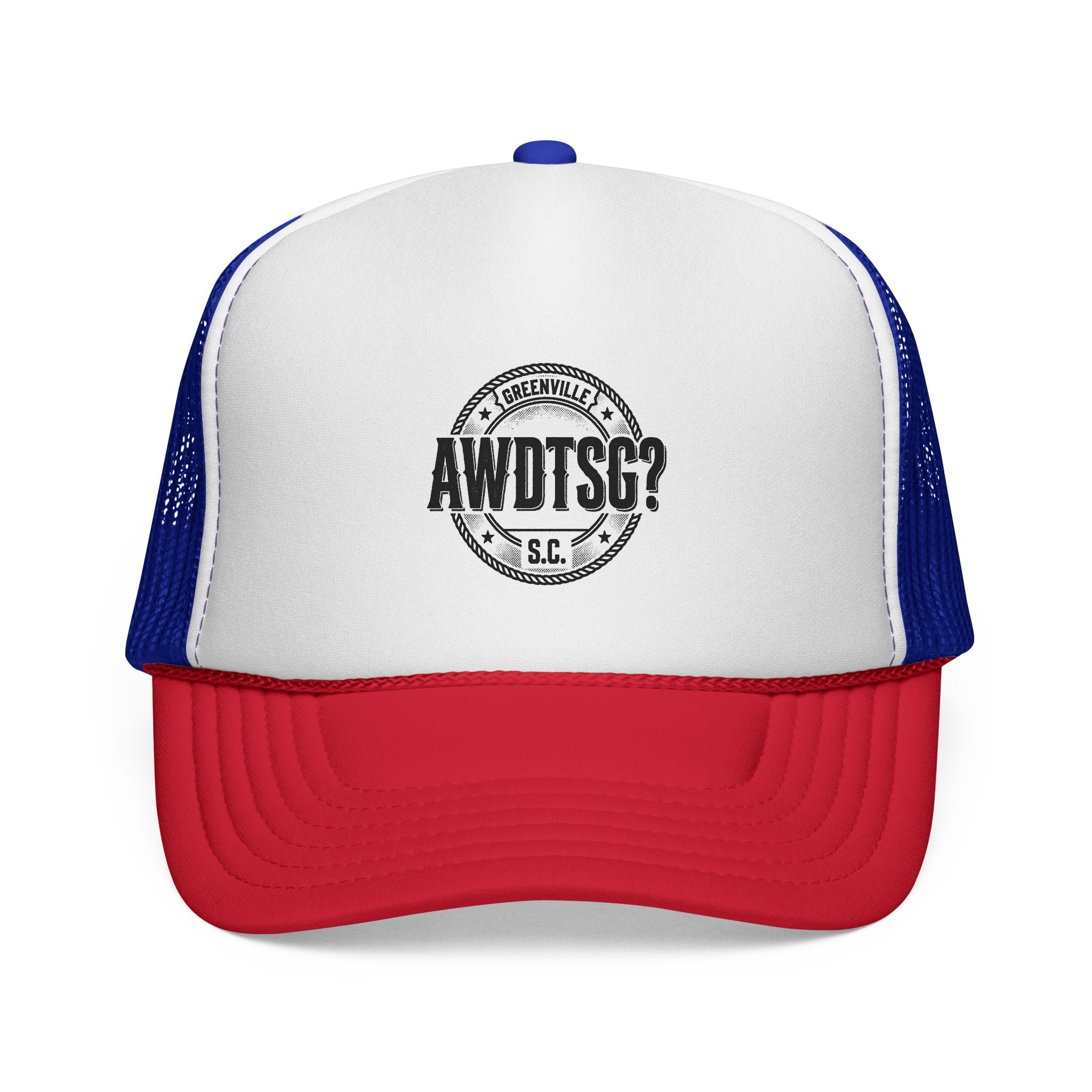 Greenville “AWDTSG?” Trucker Hat – Retro Snapback Mesh Cap | Greenville SC