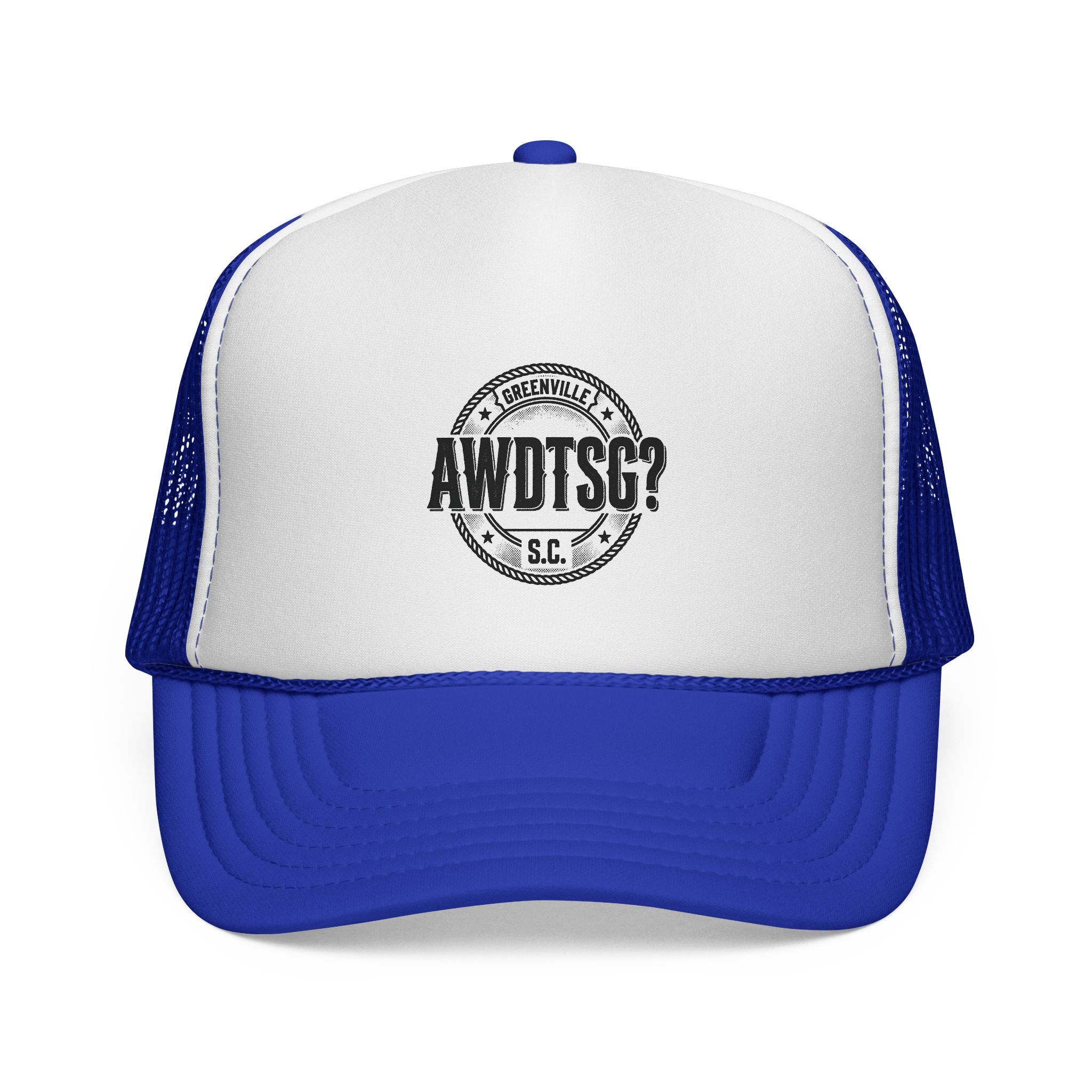 Greenville “AWDTSG?” Trucker Hat – Retro Snapback Mesh Cap | Greenville SC