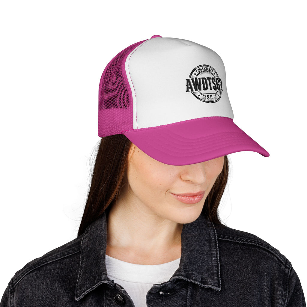 Greenville “AWDTSG?” Trucker Hat – Retro Snapback Mesh Cap | Greenville SC