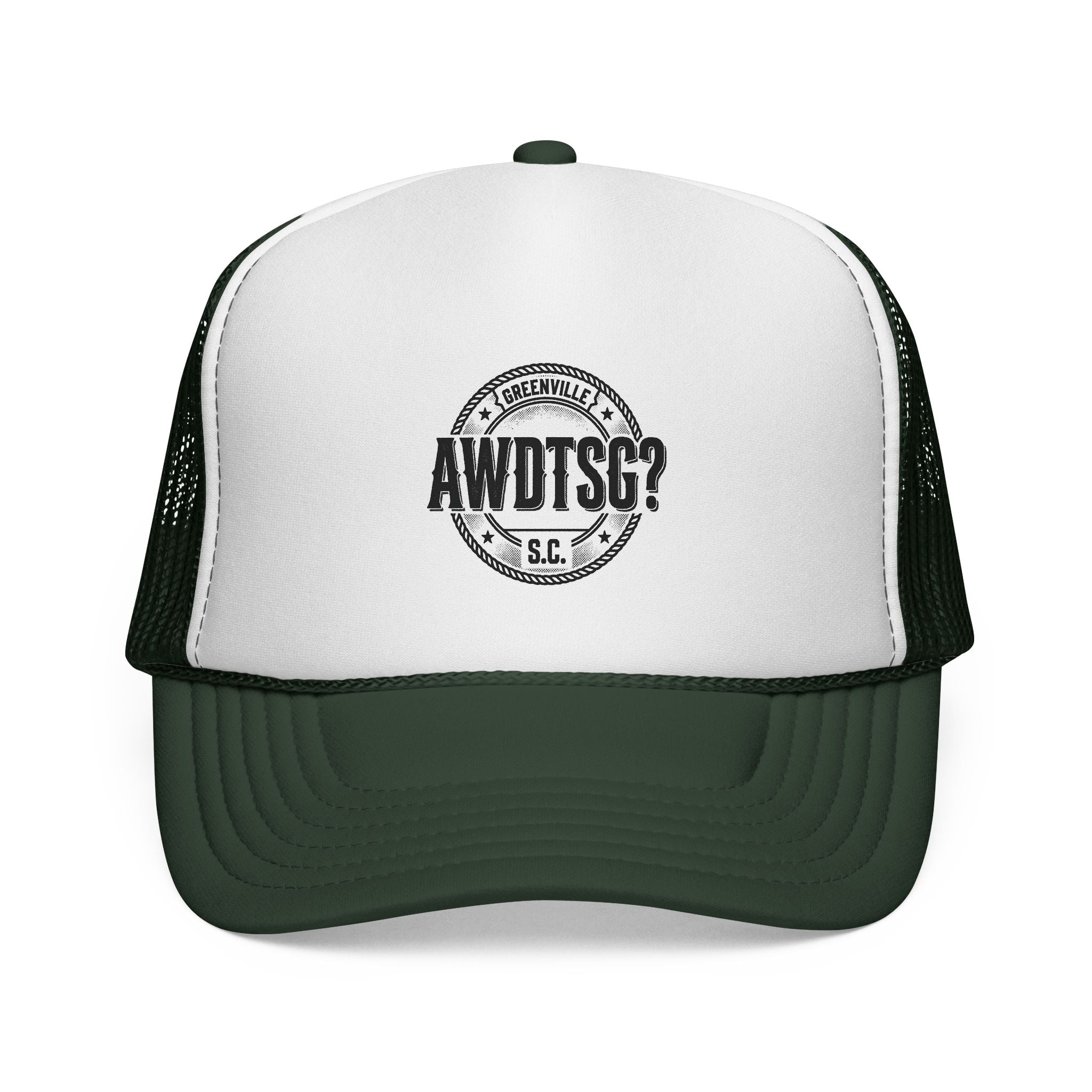 Greenville “AWDTSG?” Trucker Hat – Retro Snapback Mesh Cap | Greenville SC