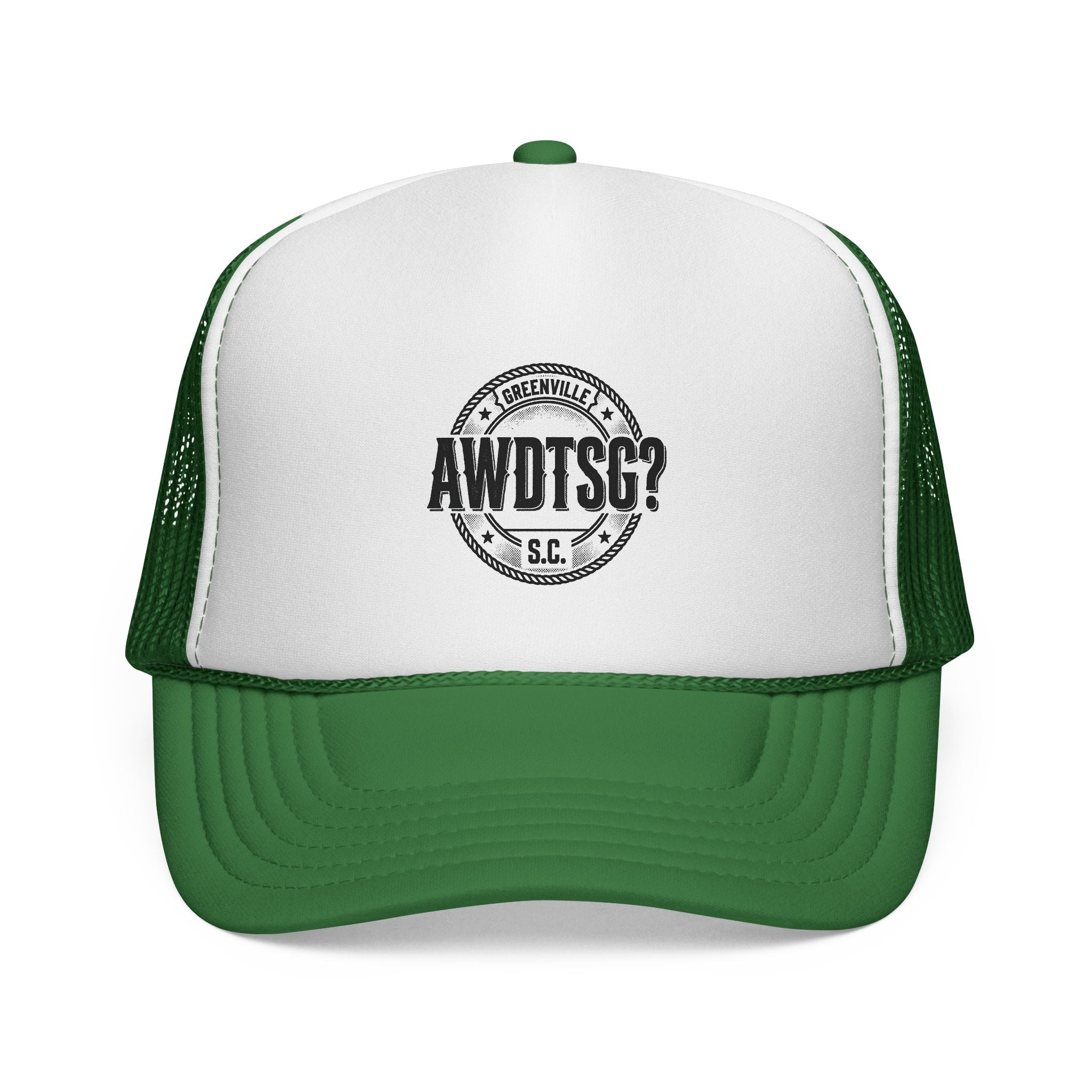 Greenville “AWDTSG?” Trucker Hat – Retro Snapback Mesh Cap | Greenville SC