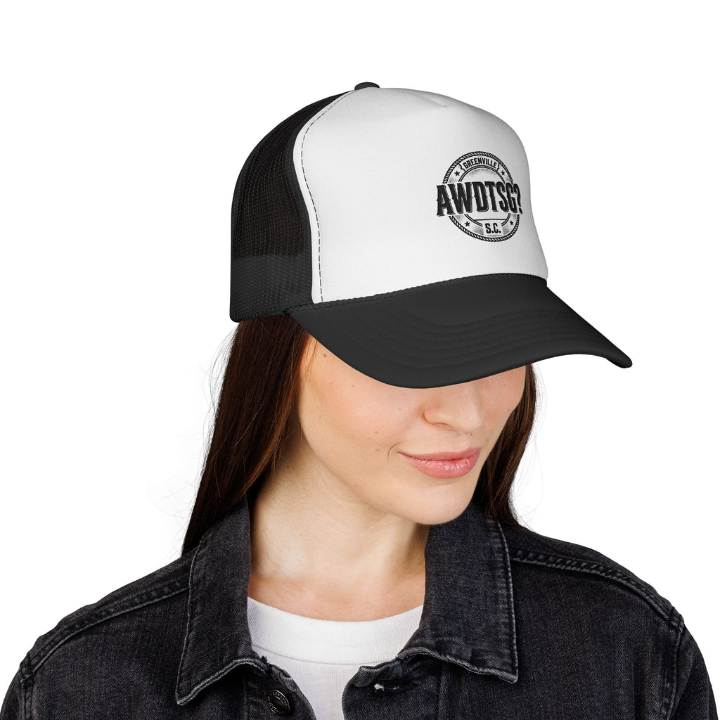 Greenville “AWDTSG?” Trucker Hat – Retro Snapback Mesh Cap | Greenville SC