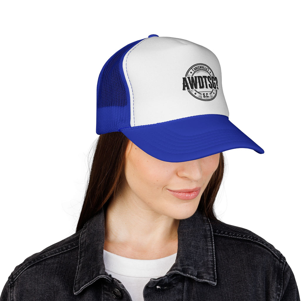 Greenville “AWDTSG?” Trucker Hat – Retro Snapback Mesh Cap | Greenville SC